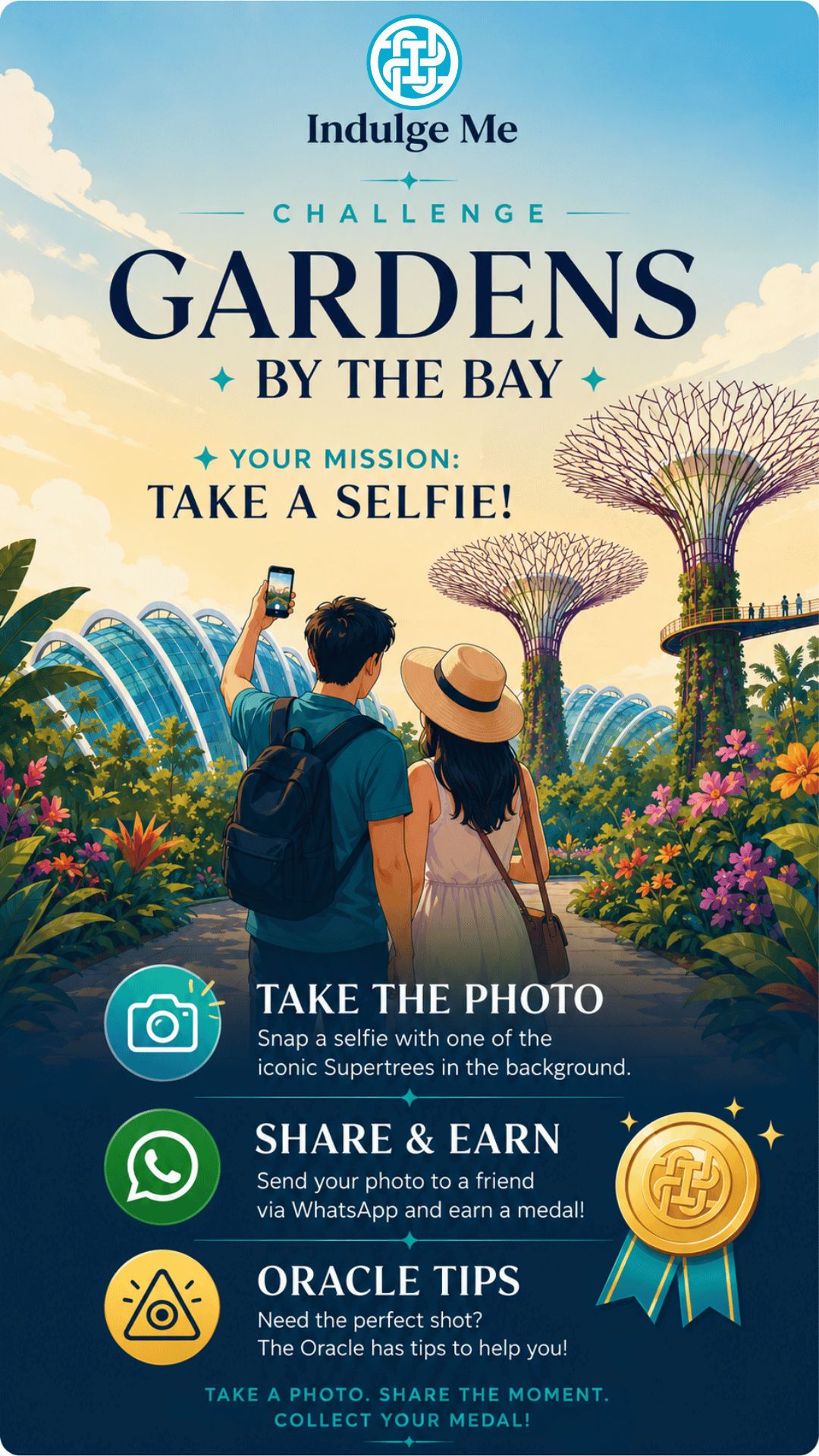 Gardens by the Bay selfie challenge screen